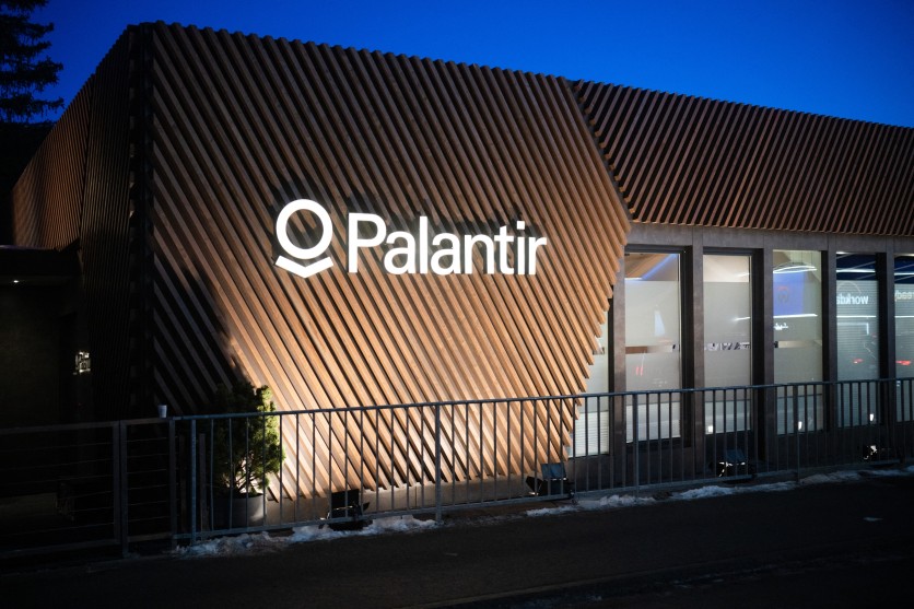 A view of the Palantir building is seen during the