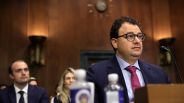 CEO of Anthropic Dario Amodei testifies during a hearing before