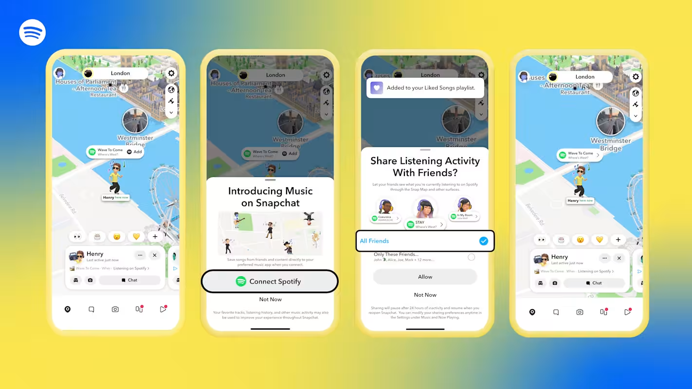 Snapchat Reveals Friends’ Gaming Tracks on Bitmoji Map